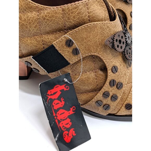 Hades Icon Steampunk Oxford Womens 6 Slip On Low Heel Urban Goth Renaissance - Picture 6 of 8